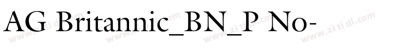 AG Britannic_BN_P No字体转换